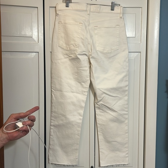 GAP Women’s High Rise Cheeky Straight Denim size 10 ecru - Picture 3 of 6